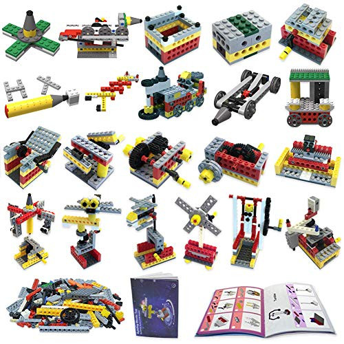 MEKNIC 221 Piece STEM Toys Kit, Educational Construction Engineering Building Blocks Learning Set for Ages 5 6 7 8 9 10 Year Old Boys & Girls, Best Kids Toy, Creative Games & Fun Activity