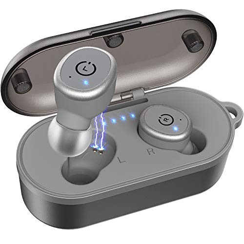 TOZO T10 Bluetooth 5.0 Wireless Earbuds with Wireless Charging Case IPX8 Waterproof TWS Stereo Headphones in Ear Built in Mic Headset Premium Sound with Deep Bass for Sport Gray TOZO T10 Bluetooth 5.0 Wireless Earbuds with Wireless Charging Case IPX8 Waterproof TWS Stereo Headphones in Ear Built in Mic Headset Premium Sound with Deep Bass for Sport Gray