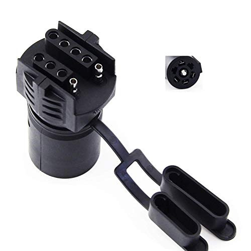 TheCoolCube 7 to 4 Way 5 Way Trailer Adapter, 7 Pin Round to 4 Pin or 5 Pin Flat Blade Trailer Connector, 7 Way to 4 Way 5 Way Trailer Plug