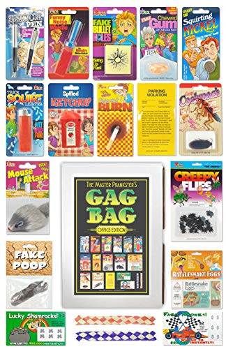 TASS The Master Prankster's Gag Bag Office Edition Prank Kit, Joke Kit, Gag Kit, Prank Pack, Box, Gift, Set Practical Joke Set, Funny Toy Gags Gift Box
