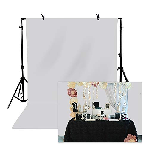 TOAOFY Gray Backdrop 5x7ft Professional Photography Background 100 Percent Muslin Backdrops for Video and Television Studio Photo Backgrounds Props TAY007
