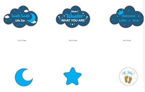 24 Pieces Twinkle Twinkle Little Star Centerpiece Sticks for Star Party Table Toppers Birthday Party Decoration