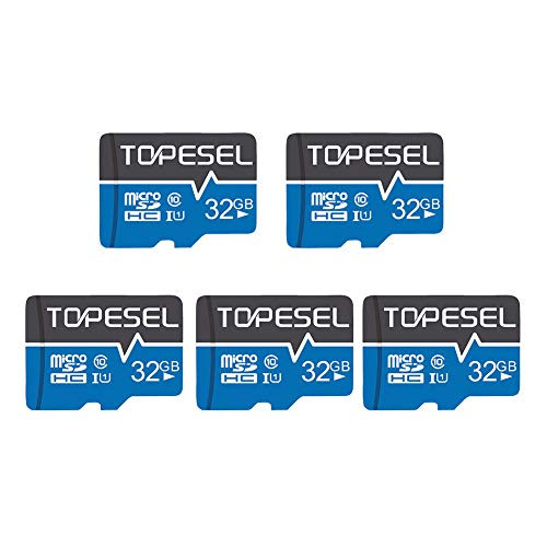 TOPESEL 32GB Micro SD Card 5 Pack Memory Cards Micro SDHC UHS-I TF Card Class 10 for Cemera/Drone/Dash Cam(5 Pack U1 32GB)