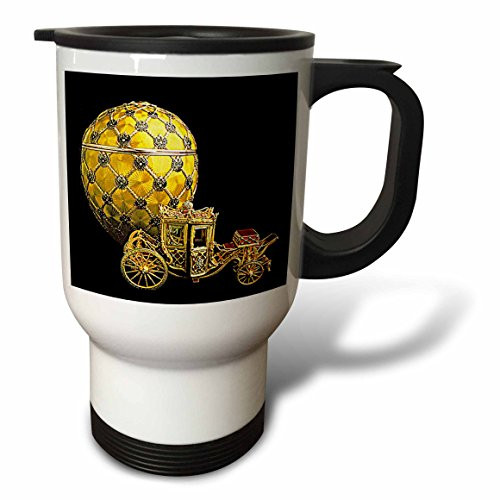 3dRose Picturing Faberge Egg Coronation Travel Mug, 14-Ounce