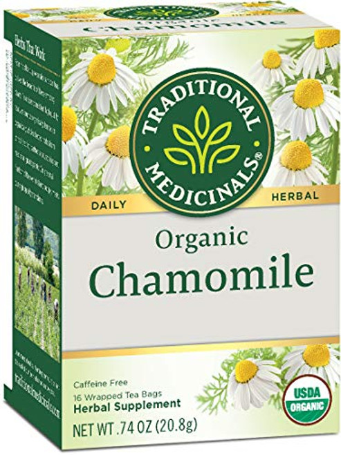 Traditional Medicinals Organic Chamomile Herbal Leaf Tea, 16 Tea Bags (Pack of 6) Traditional Medicinals Organic Chamomile Herbal Leaf Tea, 16 Tea Bags (Pack of 6)