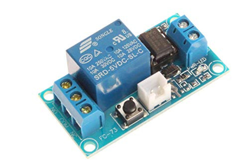 NOYITO 1-Channel Self-locking Relay Module One Button Start-Stop Bistable 10A Load for SCM Control, Household Appliances Control, Industrial Equipment Control (24V)