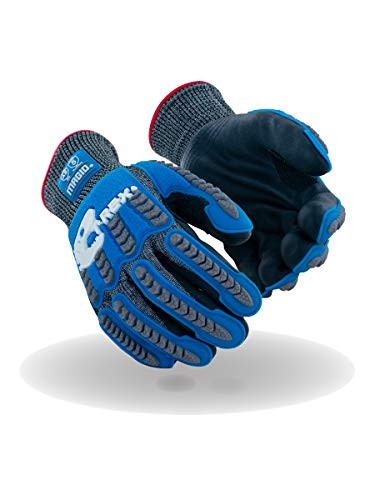 Magid Glove & Safety TRX543W Winter Impact Resistant Gloves, XL (2 Pair), Hyperon Shell | Blue & Grey