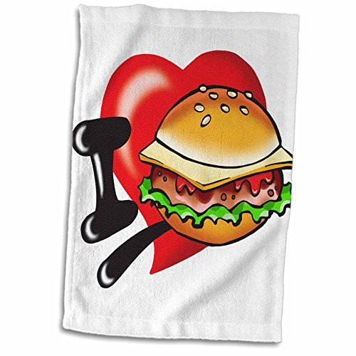 3D Rose I Love Cheeseburgers TWL_204527_1 Towel, 15" x 22", Multicolor 3D Rose I Love Cheeseburgers TWL_204527_1 Towel, 15" x 22", Multicolor
