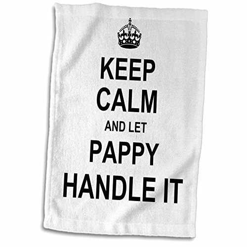 3D Rose Keep Calm and Let Pappy Handle It. Fun Funny Grandpa Grandfather Gift Hand Towel, 15" x 22" 3D Rose Keep Calm and Let Pappy Handle It. Fun Funny Grandpa Grandfather Gift Hand Towel, 15" x 22"