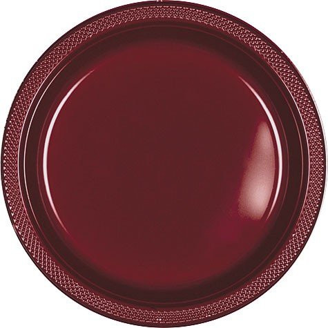 Round Plastic Plates | 20ct (9 inch, Berry)