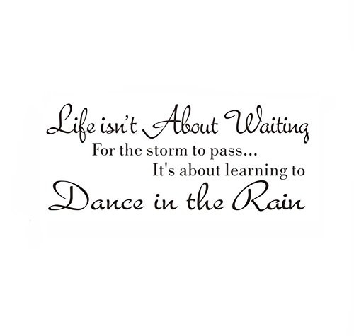 Life Isn't About Waiting For the Storm to Pass,lt's About Learning to Dance in the Rain Wall Sticker Art Wall Decal Home Decor Life Isn't About Waiting For the Storm to Pass,lt's About Learning to Dance in the Rain Wall Sticker Art Wall Decal Home Decor