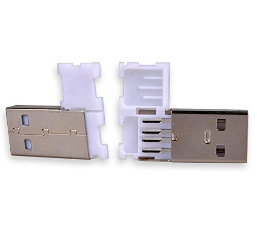 USB Male Port Connector, Conwork 10-Pack Straight Jack Solder USB Repair Replacement Adapter