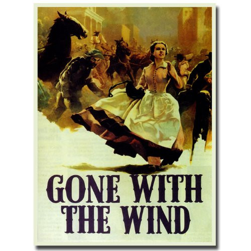 Gone with the Wind, 14x19-Inch Canvas Wall Art