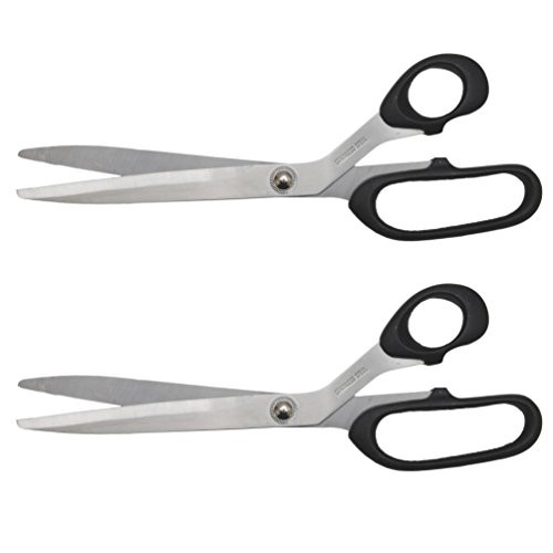 Hometeq (2 Pack) Scissors Multi-Purpose Stainless Steel Sharp Scissors with Ergonomic Grip Handles - Perfect for Cutting