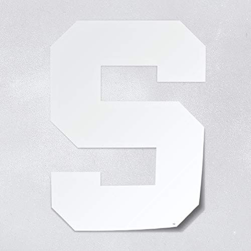 Michigan State University Spartans Block S Logo Car Decal Bumper Sticker Laptop Sticker (White)