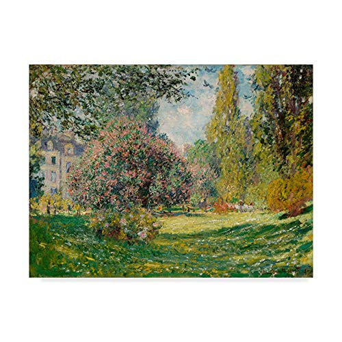 Trademark Fine Art Landscape The PARC Monceau by Claude O. Monet, 14x19