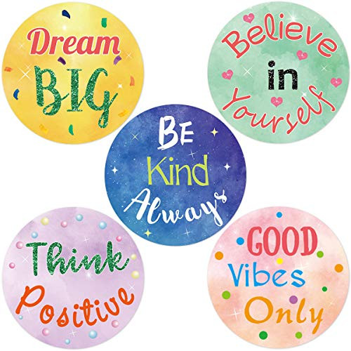 Watercolor Positive Sayings Cutouts Inspirational Classroom Bulletin Board Decoration for School Kids Home Decor