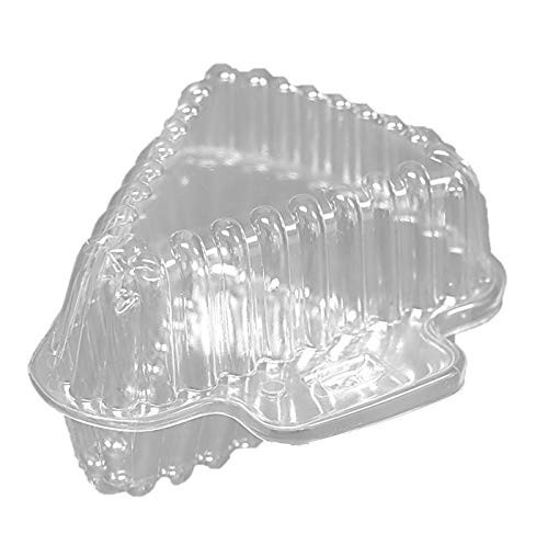 25 Clear Plastic Pie Cheesecake Hinged Holders Disposable Wedge Cake Slice Containers.