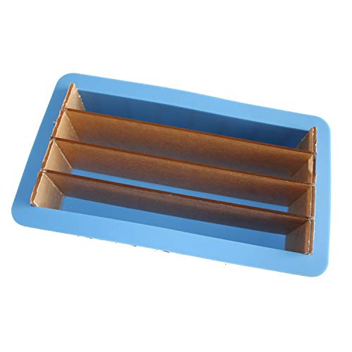 X-Haibei Large Soap Loaf Mold Silicone, Acrylic Divider Board 3+2 Swirling Soap Making Supplies 2200ML