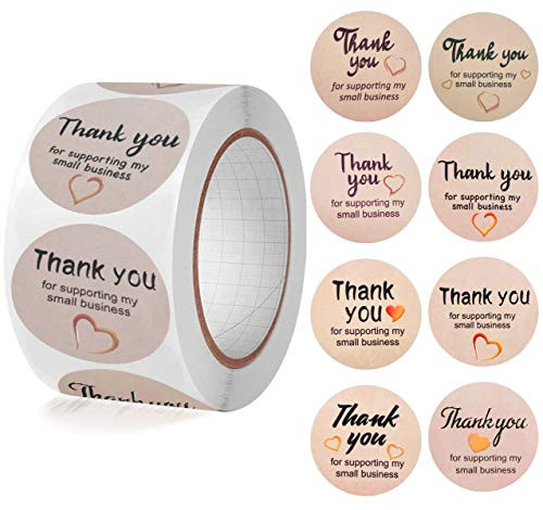 Thank You Stickers Roll,8 Designs,500PCS 1.5" Thank You for Supporting My Small Business Stickers,Thank You Sticker for Business,Round Labels Use on Bubble Mailers,Envelopes,Thank You Cards,Gift Bags Thank You Stickers Roll,8 Designs,500PCS 1.5" Thank You for Supporting My Small Business Stickers,Thank You Sticker for Business,Round Labels Use on Bubble Mailers,Envelopes,Thank You Cards,Gift Bags