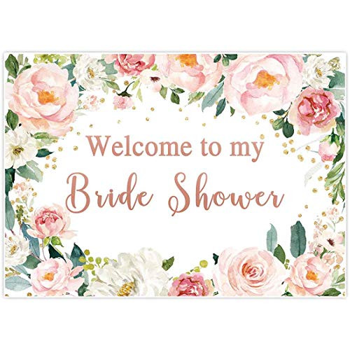 Allenjoy 7x5ft Floral Bride Shower Backdrop Golden Glitter Flower Birthday Party Decoration Supplies Bridal Engagement Photography Background Favors Decor Banner Bachelorette Wedding Girls Photo Allenjoy 7x5ft Floral Bride Shower Backdrop Golden Glitter Flower Birthday Party Decoration Supplies Bridal Engagement Photography Background Favors Decor Banner Bachelorette Wedding Girls Photo