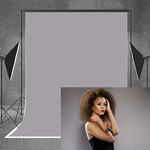 Allenjoy 5x7ft Solid Grey Photography Fabric Backdrop Portrait