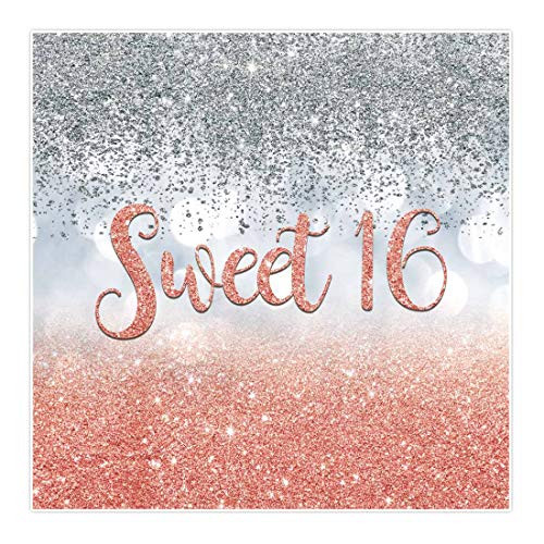 Allenjoy Sweet 16 Rose Pink Silver Bokeh Glitter Backdrop 6x6ft for Girls Happy 16th Birthday Party Decorations Banner Vinyl Photography Photo Booths Studio Props Supplies Photo Background Allenjoy Sweet 16 Rose Pink Silver Bokeh Glitter Backdrop 6x6ft for Girls Happy 16th Birthday Party Decorations Banner Vinyl Photography Photo Booths Studio Props Supplies Photo Background