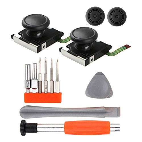 Replacement Joystick for Nintendo Switch Joy-Con Controller,YTTL 3D Replacement Analog Thumb Stick for Nintendo Switch Joy-Con Controller Include Screwdriver Sets Tools Repair Kits