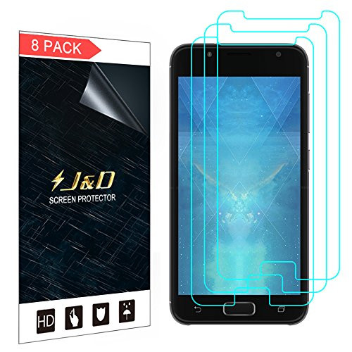 J&D Compatible for 8-Pack ZenFone V Live Screen Protector, [Not Full Coverage] Premium HD Clear Film Shield Screen Protector for ASUS ZenFone V Live Crystal Clear Screen Protector