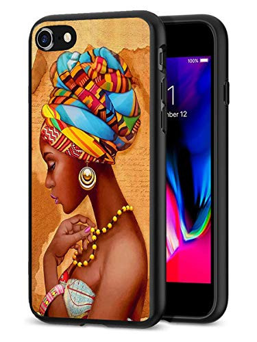 ZHEERIY iPhone SE Case 2020, iPhone 8 Case, iPhone 7 Case Clear Cases for iPhone SE 2nd Generation, iPhone 8 and iPhone 7, African American Art Women Painting