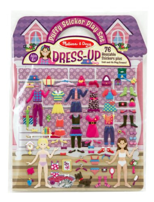 Melissa & Doug Puffy Sticker Activity Book: Dress-Up - 76 Reusable Stickers Melissa & Doug Puffy Sticker Activity Book: Dress-Up - 76 Reusable Stickers