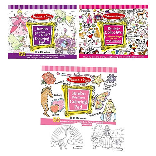 Melissa & Doug Sticker Collection and Coloring Pads Set: Princesses, Fairies, Animals, and More Melissa & Doug Sticker Collection and Coloring Pads Set: Princesses, Fairies, Animals, and More
