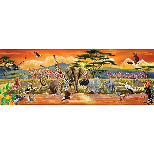 Melissa & Doug African Plains Safari Jumbo Jigsaw Floor Puzzle (100 pieces, over 4 feet long)