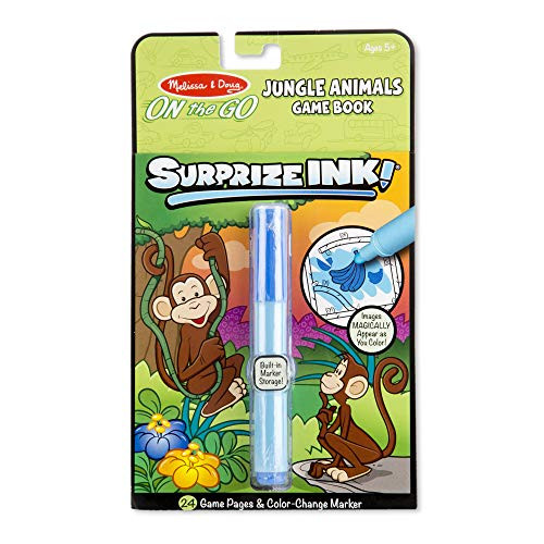 Melissa & Doug On the Go Surprize Ink! Game Book - Jungle Animals (24 Pages, Great Gift for Girls and Boys - Best for 5, 6, 7, 8, 9 Year Olds and Up)