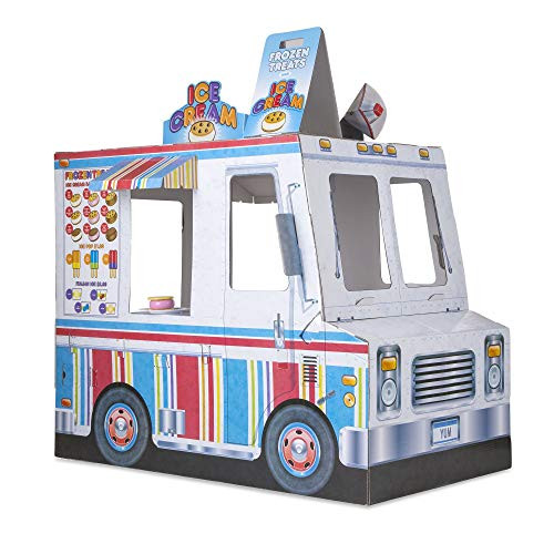 Melissa & Doug Food Truck Indoor Playhouse,Multicolored