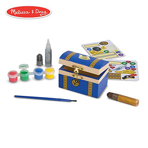 Melissa & Doug Decorate-Your-Own Wooden Pirate Chest Craft Kit