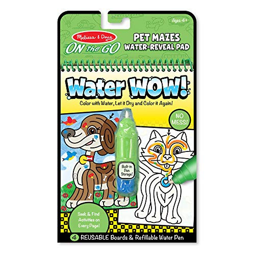 Melissa & Doug On the Go Water Wow! Water-Reveal Activity Pad - Pet Mazes Melissa & Doug On the Go Water Wow! Water-Reveal Activity Pad - Pet Mazes