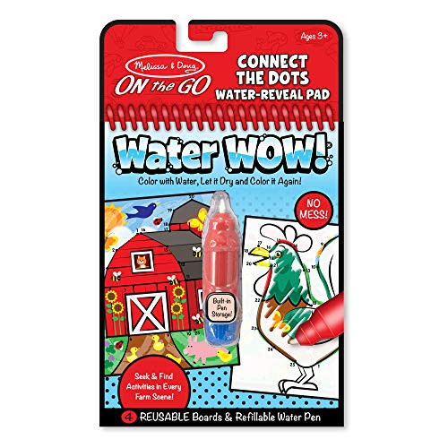 Melissa & Doug On the Go Water Wow! Reusable Water-Reveal Activity Pad - Connect the Dots Farm Melissa & Doug On the Go Water Wow! Reusable Water-Reveal Activity Pad - Connect the Dots Farm