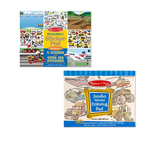 Melissa & Doug Sticker and Coloring Pad Set - Vehicles Melissa & Doug Sticker and Coloring Pad Set - Vehicles