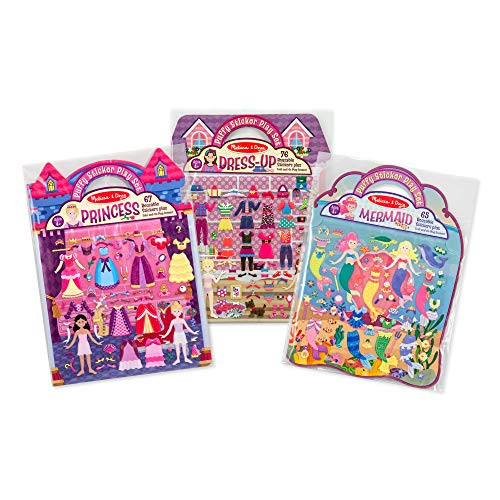 Melissa & Doug Dress-Up, Princess & Mermaid Puffy Sticker Bundle