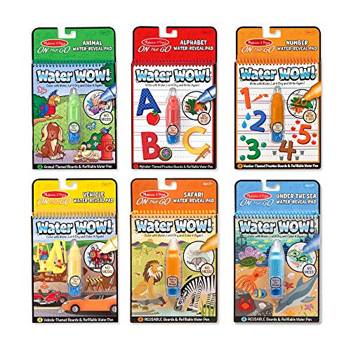 Melissa & Doug Water Wow Bundle 6 Pack: Animals, Alphabet, Numbers and More