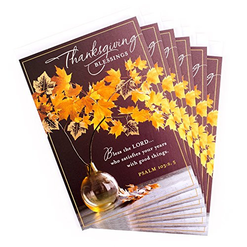 Hallmark Pack of Thanksgiving Cards, Fall Wreath (6 Cards with Envelopes)