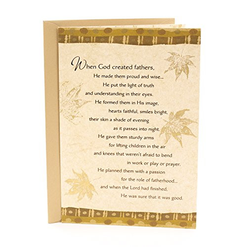 Hallmark Religious Mahogany Father's Day Card (When God Created Fathers) Hallmark Religious Mahogany Father's Day Card (When God Created Fathers)