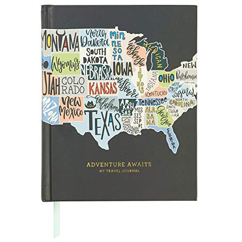 C.R. Gibson ''Adventures Awaits'' Travel Journal and Guided Planner, 6.5'' W x 8'' L, 200 Pages