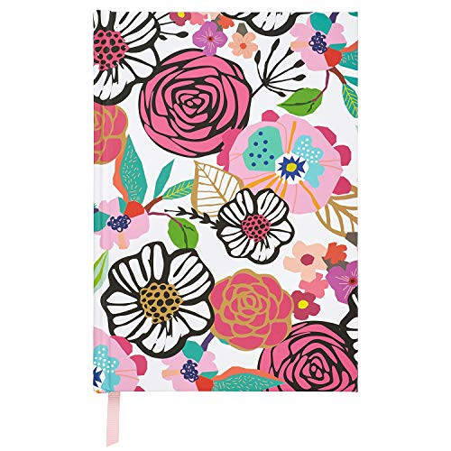 C.R. Gibson Rainbow Floral Hardcover Journal Notebook for Women, 6'' W x 8.5'' L, 160 Pages