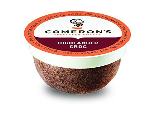 Cameron's Coffee Single Serve Pods, Flavored, Highlander Grog, 18 Count (Pack of 1)