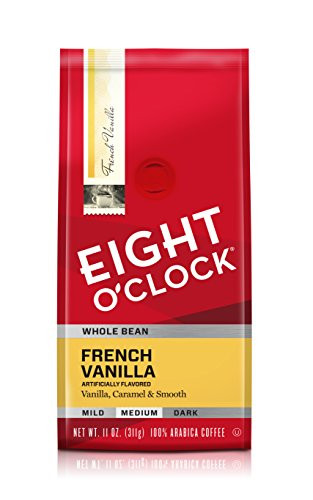 Eight O'Clock Whole Bean Coffee, French Vanilla, 11 Ounce