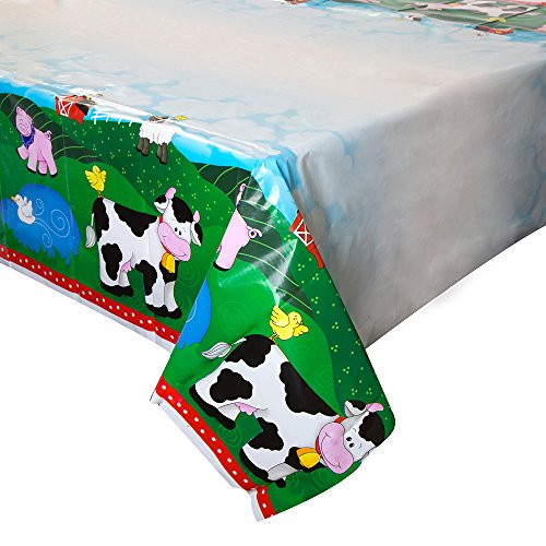 Farm Party Plastic Tablecloth, 84" x 54"