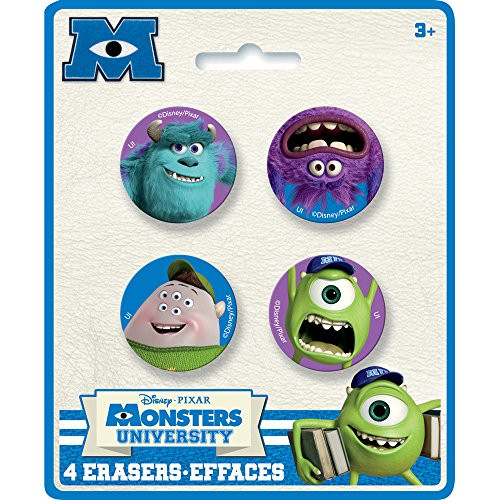 Monsters University Eraser Party Favors, 4ct