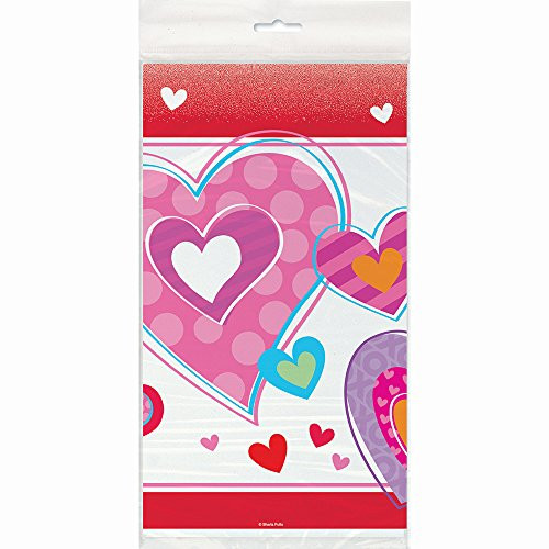 I Heart Valentine's Day Plastic Tablecloth, 84" x 54"